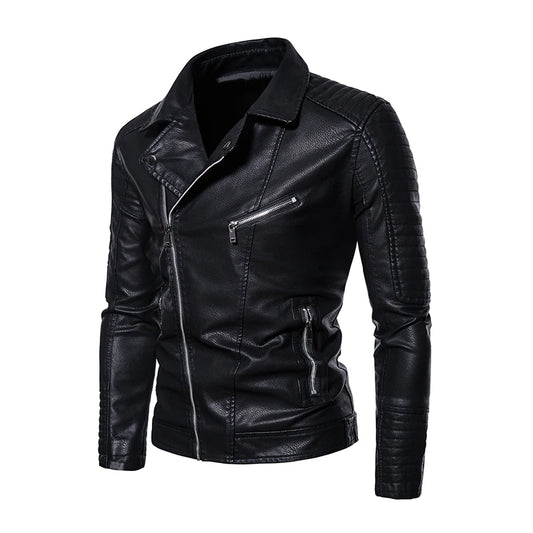 Abrigo de cuero americano para hombre, chaqueta de cuero, Top táctico Retro para motocicleta, abrigo impermeable, novedad de