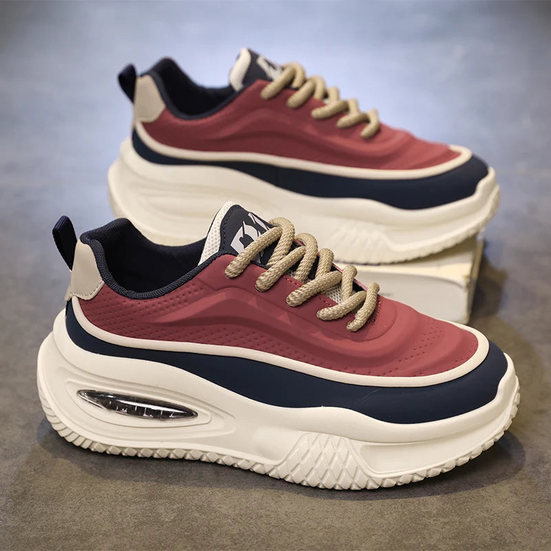 Zapatos deportivos informales para hombre, zapatos  de suela gruesa a la moda, zapatos de hombre modernos y cómodos adecuados para exteriores