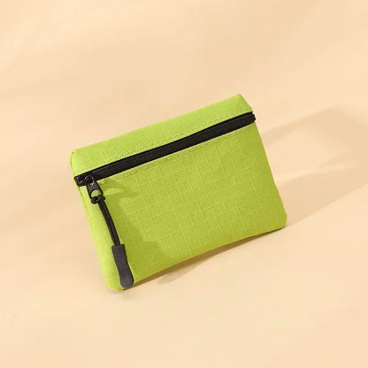 Mini monedero de lona con cremallera Simple unisex