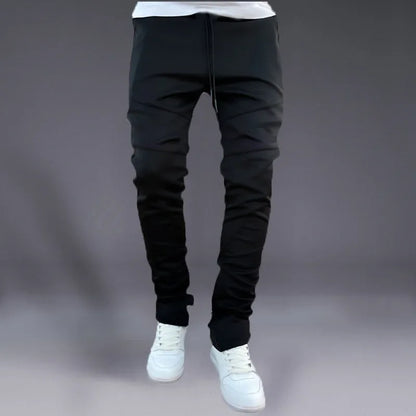 Pantalones deportivos para hombre, pantalones tobilleros agrupados coreanos de otoño, bolso escolar ajustado elástico, pantalones largos informales para correr de marca a la moda