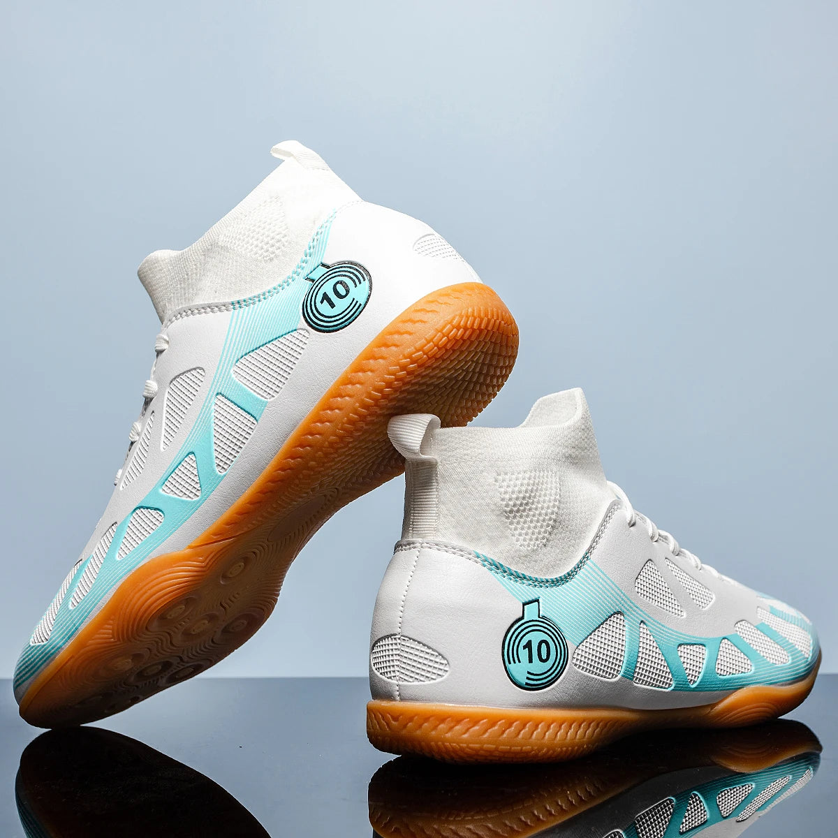 zapatos de fútbol de fondo plano para interiores