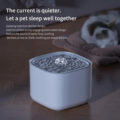 Fuente de agua para mascotas de 3 l , bebedero automático de inducción con circulación y filtro para gatos, dispensador de agua eléctrico silencioso con USB.