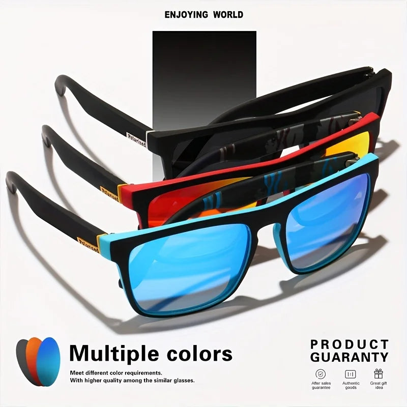 Gafas de sol polarizadas cuadradas vintage de moda para hombre y mujer, para conducir y pescar, de marca de lujo, de diseñador, con protección UV400.