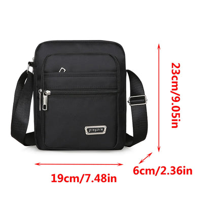 Four-layer zipper waterproof single-shoulder messenger bag