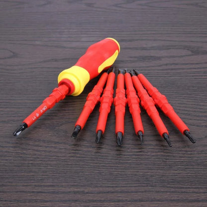 Juego de destornilladores aislados intercambiables y brocas ranuradas magnéticas, herramientas de reparación de electricista, 15 piezas, 380V/13 piezas, 1000V,
