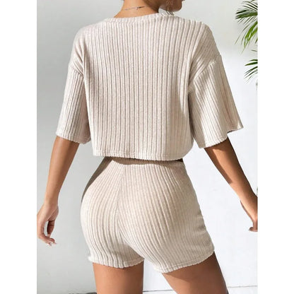 Conjunto de Dos Piezas de Moda Primavera-Verano para Mujer