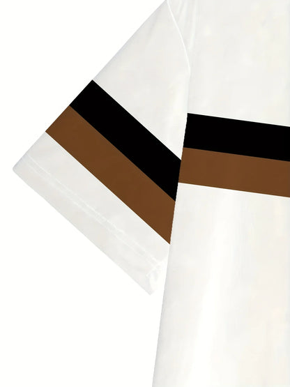 Nuevo y atractivo conjunto de camiseta y pantalones con cuello redondo