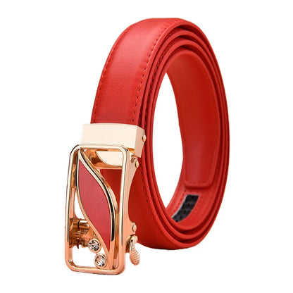 Cinturón de mujer a la moda, cinturón versátil con hebilla automática