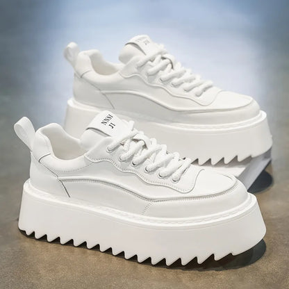 Zapatos casuales de moda con tacón grueso y aumento de altura para hombres