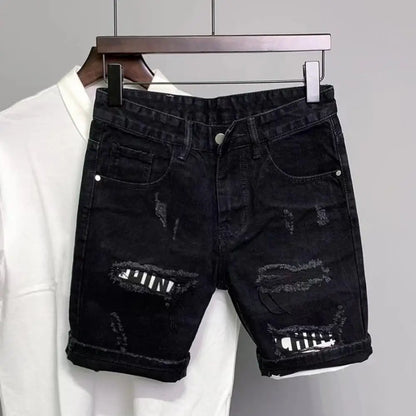 Short en jean déchiré pour homme, short 