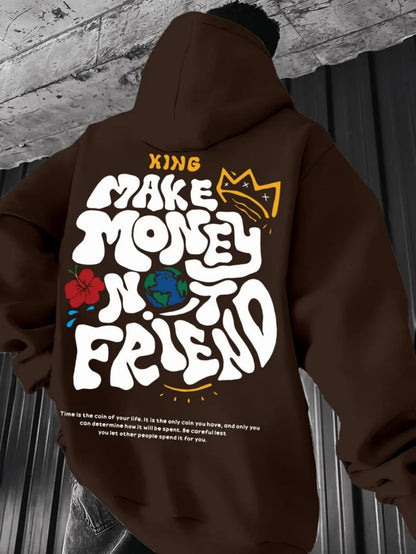 nueva sudadera con capucha suave y cómoda con estampado de otoño para hombre, ropa de estilo callejero al aire libre