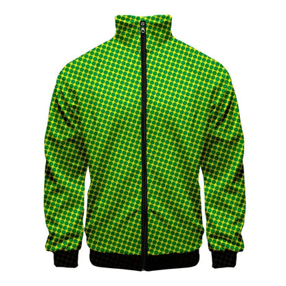 Chaqueta unisex con estampado de puntos coloridos para hombre y mujer, abrigo de manga larga con patrón de moda Pop, Tops de calle de gran tamaño, chaquetas con cremallera, primavera y otoño