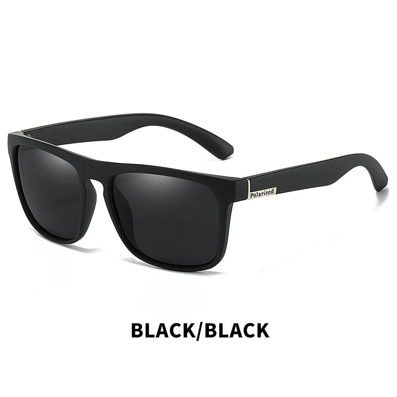 Gafas de sol polarizadas cuadradas vintage de moda para hombre y mujer, para conducir y pescar, de marca de lujo, de diseñador, con protección UV400.