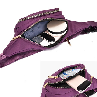 Riñonera de tela impermeable para mujer, bolso cruzado de diseñador, a la moda, tipo banana