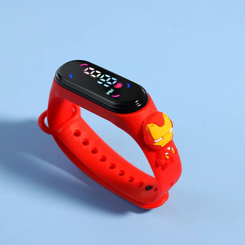 Relojes de moda para niños y niñas, pulsera electrónica deportiva con pantalla LED táctil, reloj de Spiderman para niños y mujeres, reloj resistente al agua