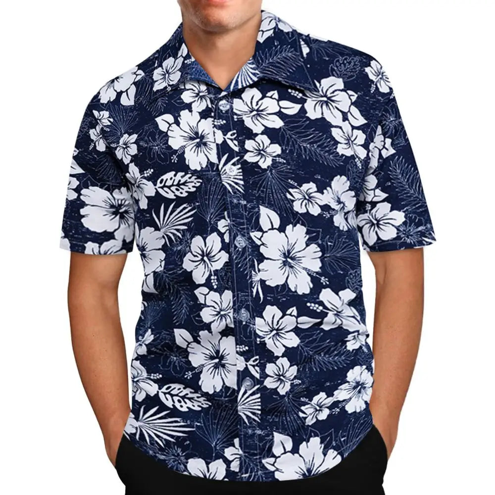 Chemises cocotiers pour hommes, chemises imprimées en 3D pour hommes, chemises de plage à manches courtes, chemisier tendance pour hommes, chemise 