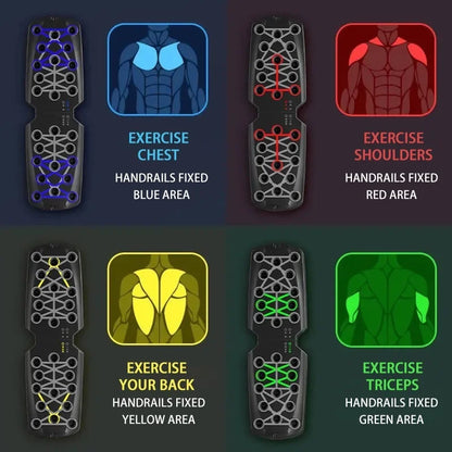 Tabla de flexiones portátil y multifuncional con asas, equipo de fitness plegable para entrenamiento de pecho, abdomen, brazos y espalda.