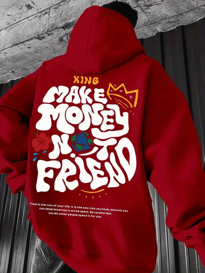 nueva sudadera con capucha suave y cómoda con estampado de otoño para hombre, ropa de estilo callejero al aire libre