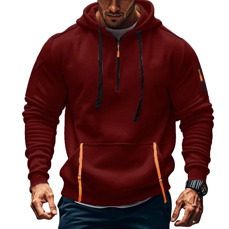 sudadera con capucha y hombros descubiertos para hombre