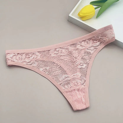 5 uds., tangas de encaje, ropa interior de mujer, lencería para mujer
