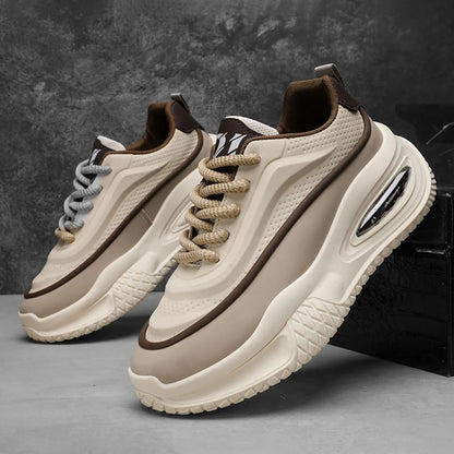 Zapatos deportivos informales para hombre, zapatos  de suela gruesa a la moda, zapatos de hombre modernos y cómodos adecuados para exteriores