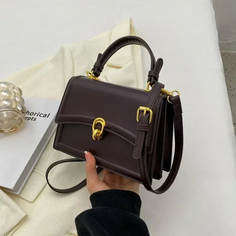 Bolso de cuero de Pu para mujer, bolso cruzado a la moda