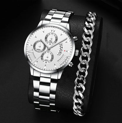 Nuevos relojes de moda para hombre, reloj de acero inoxidable