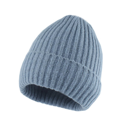 Gorro con puños de invierno para mujer, gorros elásticos de punto suaves y cálidos Unisex, gorro de esquí para exteriores, ropa de calle de moda
