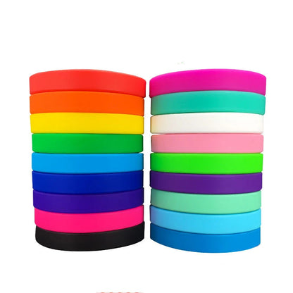 5pcs Fashion Silicone Sports Bracelets for Men Women New Elastic Rubber Wristbands for Boys Girls Team Game Wristbands 
