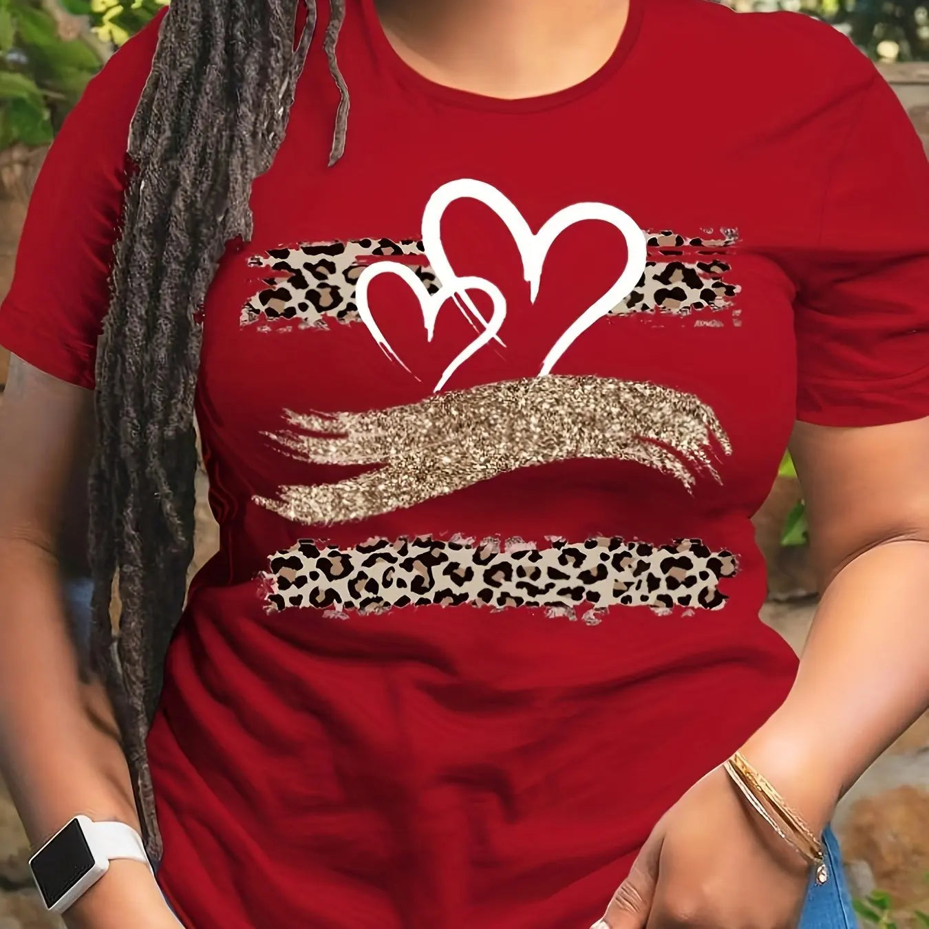 Camiseta holgada de manga corta con cuello redondo informal de gran tamaño con estampado de dibujos animados para mujer de verano