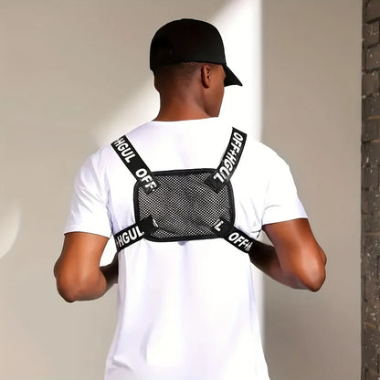 Men's style chest bag, two-strap tactical chest rig vest, bags for travel, hiking and outdoor sports