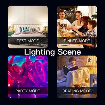 Ampoules LED intelligentes GU10 WIFI RGB C+W Lampes blanches à intensité variable Smart Life Contrôle par application Ampoules vocales Alexa/Google Home