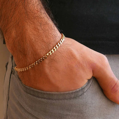 Vnox 3-11mm Thick Miami Curb Chain Bracelet for Men Stainless Steel Cuban Link Chain Bracelet Heavy Punk Classic Jewelry for Male 