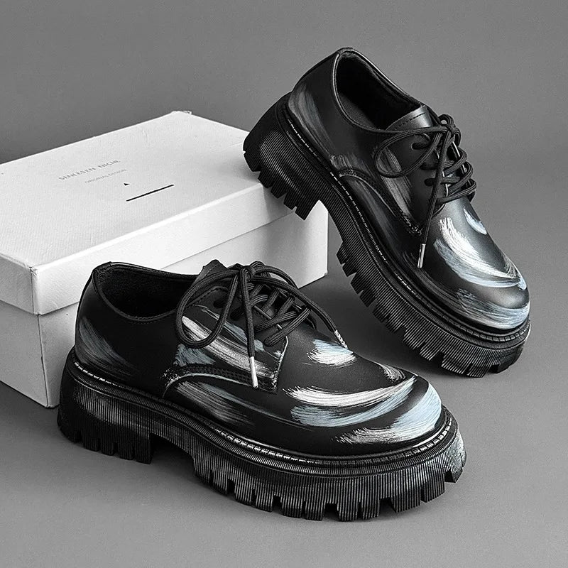 Botas para hombre, suela gruesa, zapatos informales para hombres