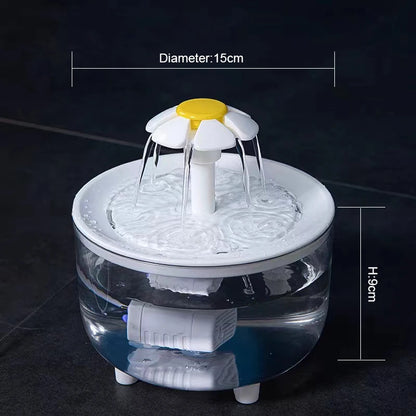 Bebedero eléctrico silencioso para gatos con filtro automático y USB de 1200 ml, bebedero con filtro y recirculación para gatos.