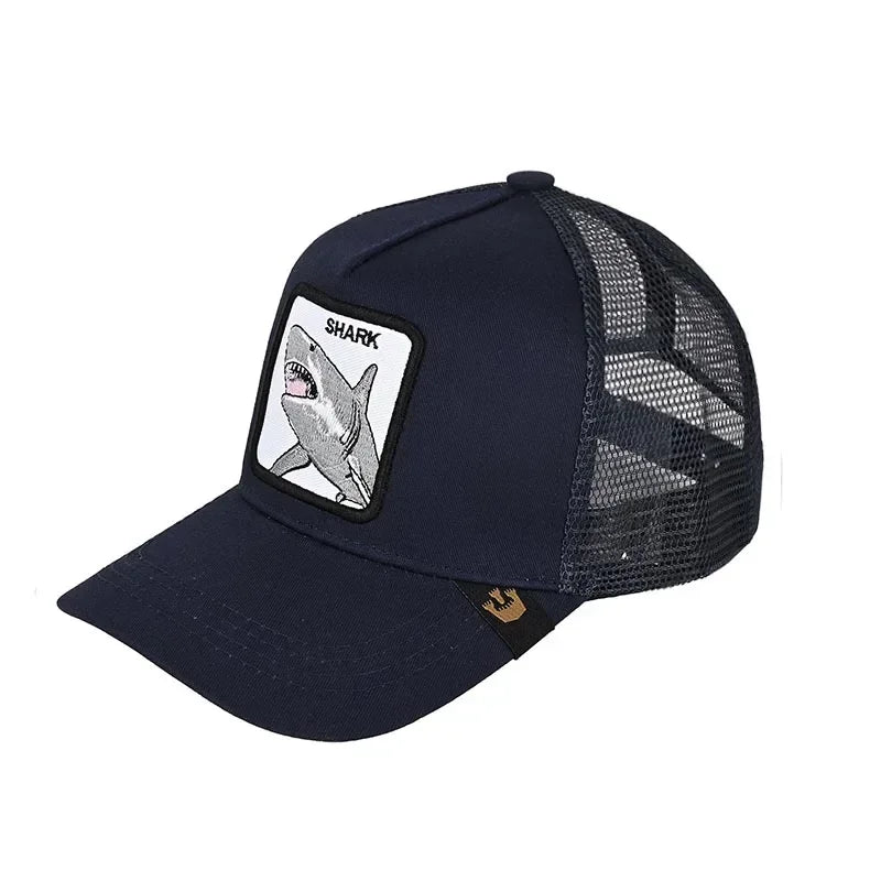 Gorra de béisbol bordada unisex, gorra de tiburón, gorra de animal, gorra de león, gorra de tigre, gorra de gallo, gorras de granja, gorras casuales, gorra de protección solar