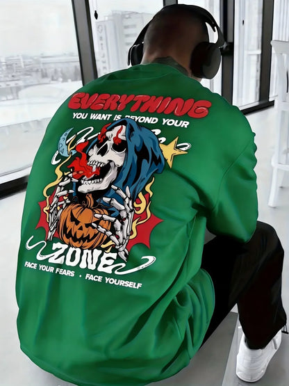 Camiseta de cuello redondo suave y transpirable con estampado