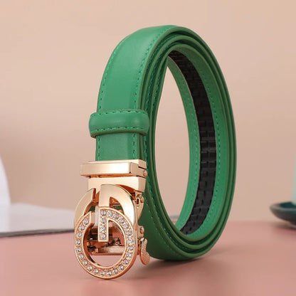 Cinturón de mujer a la moda, nuevo estilo de red, hebilla automática