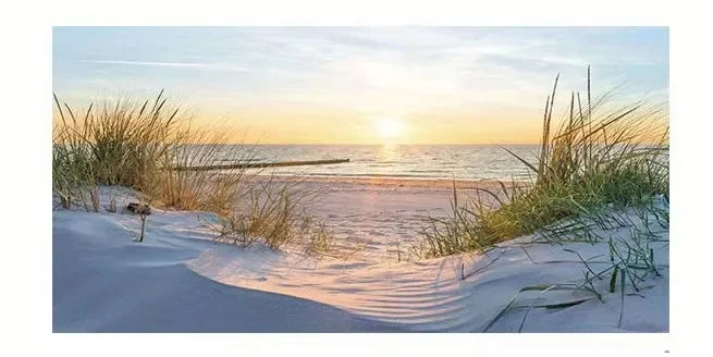 Pósteres artísticos de pared de puesta de sol de playa, pintura en lienzo de paisaje grande, impresión, imagen de decoración de pared nórdica para decoración del hogar sin marco