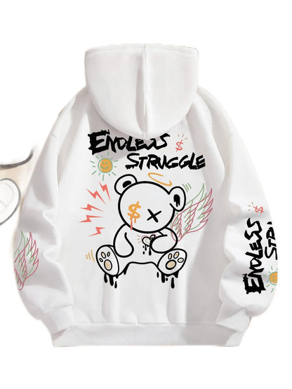 Sudaderas de calle para mujer, sudaderas con estampado, Jersey con cuello redondo, Tops cálidos de lana para mujer