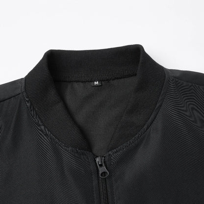 chaqueta corta holgada de Color sólido con cuello de béisbol para hombres de negocios Casual abrigo fino tendencia