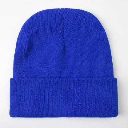 Gorro Unisex liso Otoño Invierno mezclas de lana Gorro de punto suave y cálido hombres mujeres