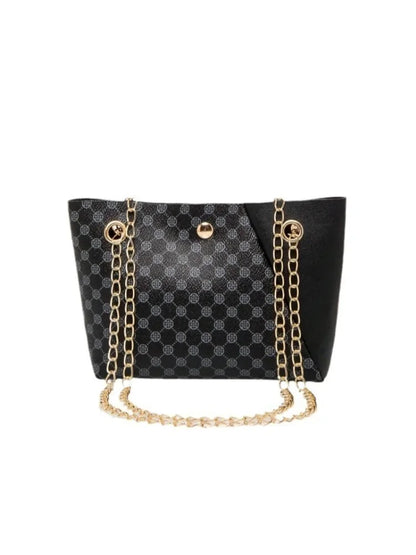 Nueva moda, bolso de cubo con cadena y estampado de lunares, bolso bandolera de un solo hombro