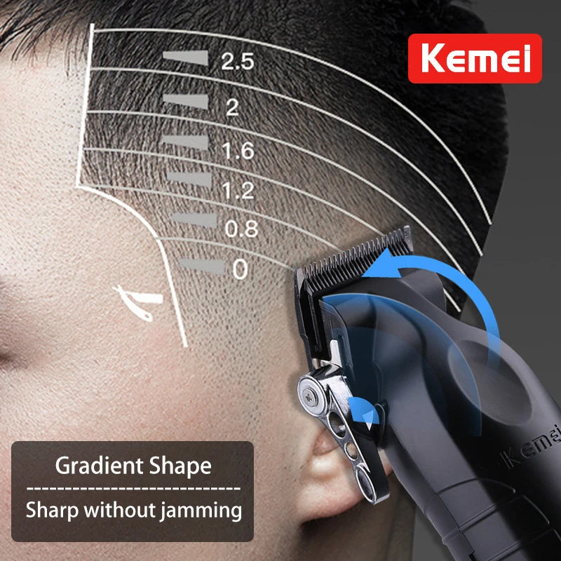 Kemei KM-2296 KM-2299 Kit de tondeuse à cheveux Rasoir électrique pour hommes Tondeuse à cheveux professionnelle