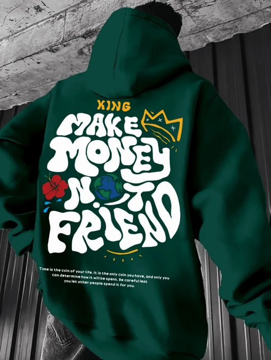 nueva sudadera con capucha suave y cómoda con estampado de otoño para hombre, ropa de estilo callejero al aire libre