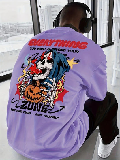Camiseta de cuello redondo suave y transpirable con estampado