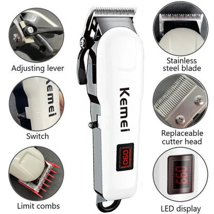 Tondeuse à cheveux électrique pour hommes, tondeuse à cheveux sans fil, machine de coupe de cheveux rechargeable pour barbier 809A