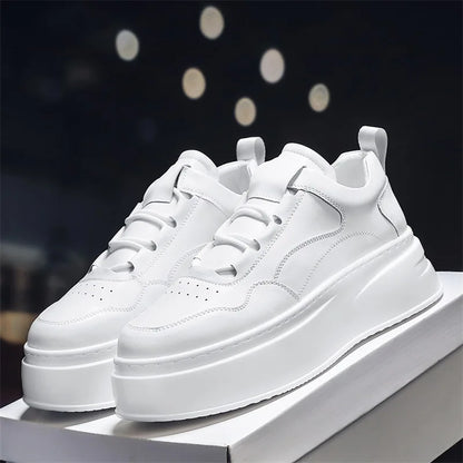 Zapatos con plataforma alta parte inferior gruesa para hombre.
