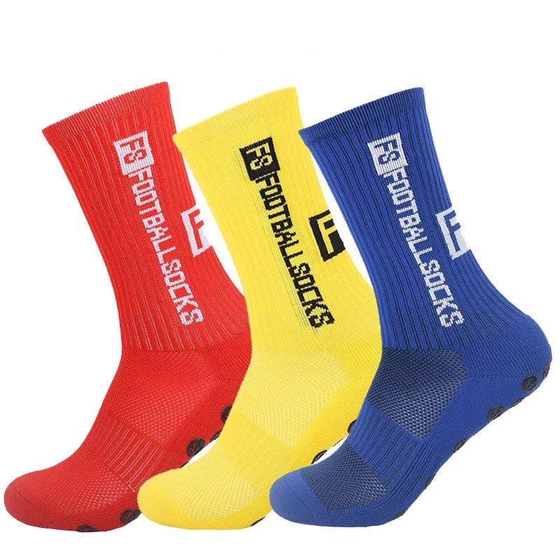 3 pares de calcetines resistentes de fútbol antideslizantes para hombres y mujeres