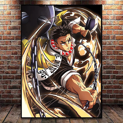 impresiones de decoración del hogar de Nezuko y Tanjiro, pintura en lienzo para sala de estar y dormitorio, regalos Murales